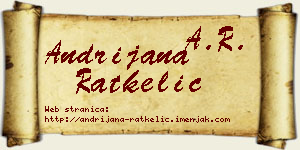 Andrijana Ratkelić vizit kartica